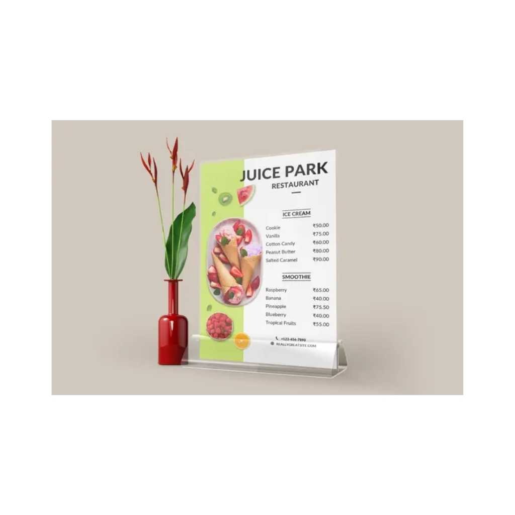 Flat Menu Cards