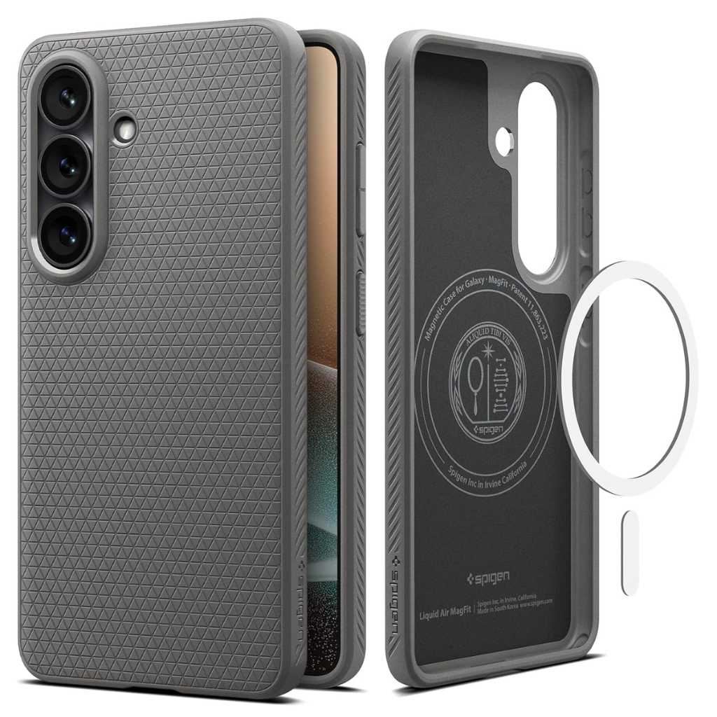 Spigen Liquid Air Case for Samsung Galaxy S25 Ultra (Marble Gray, TPU, Air Cushion Technology)