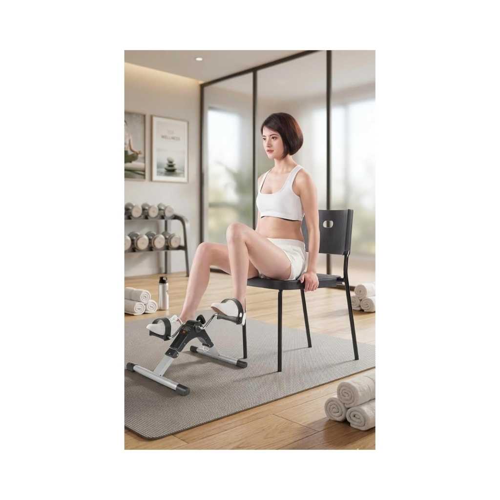 Portable Mini Pedal Exerciser with LCD Display & Adjustable Resistance