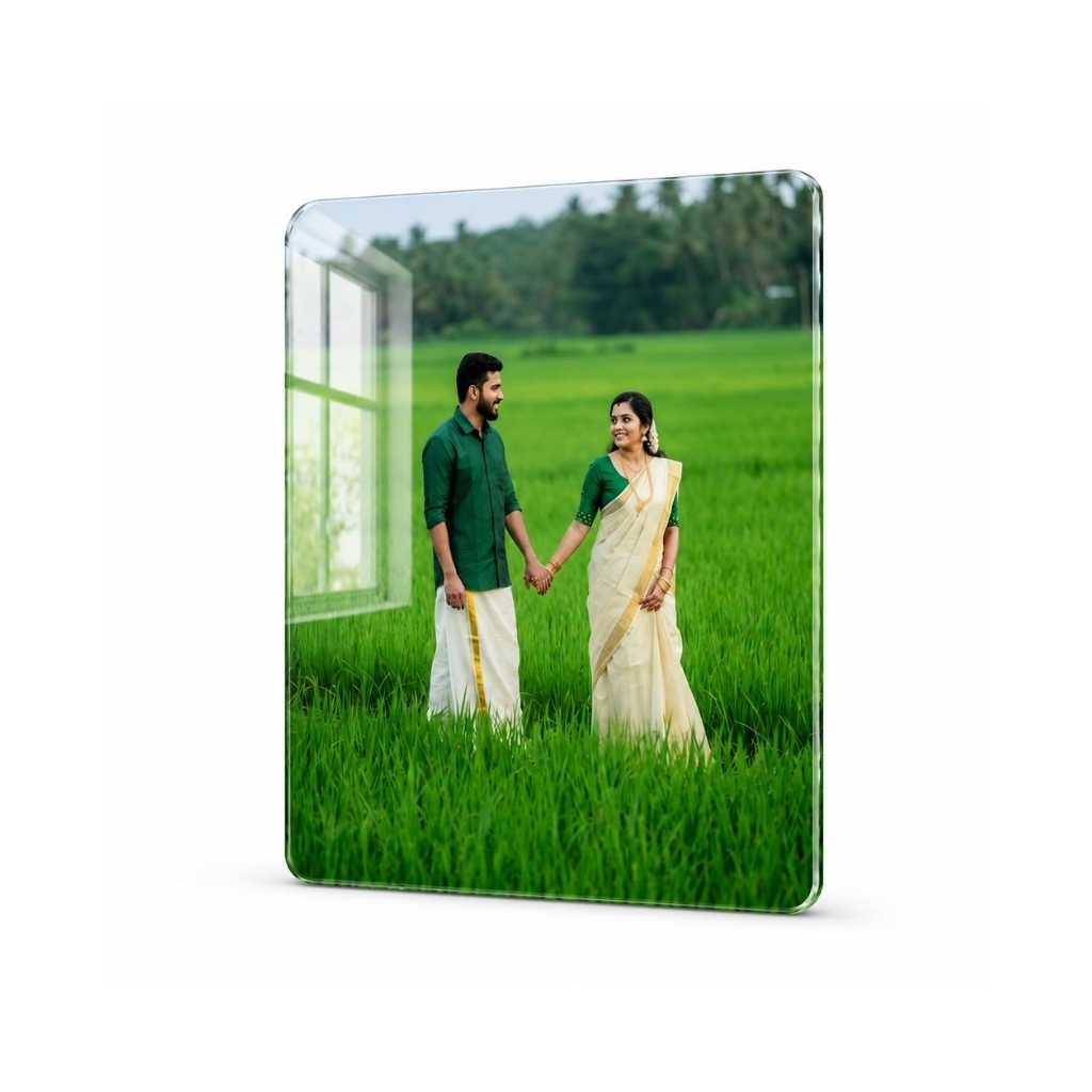 Personalized Acrylic Photo Frame – Premium Crystal Clear Acrylic with HD UV Print (A3)