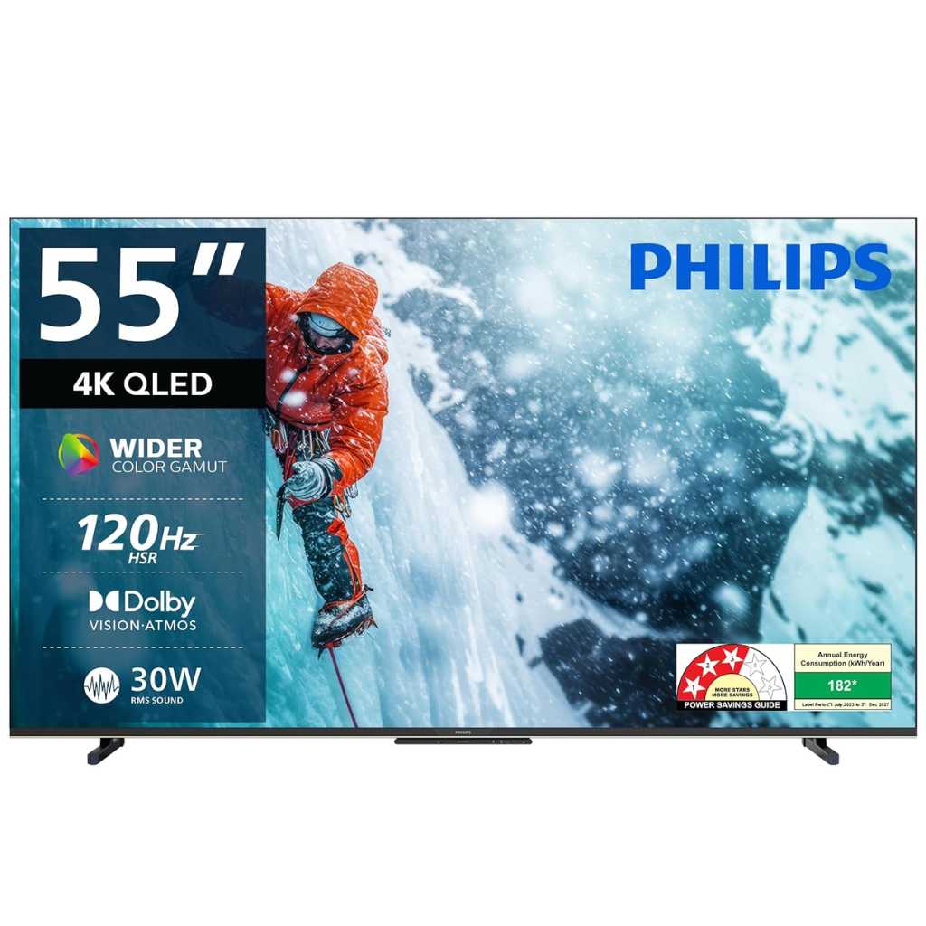 Philips 55 Inch 8100 Series 4K Ultra HD Smart QLED Google TV (55PQT8100/94)