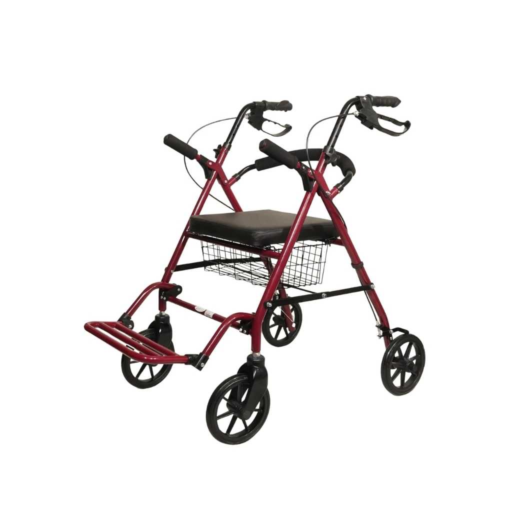 Entros Premium Aluminum Rollator Walker with Seat & Wheels