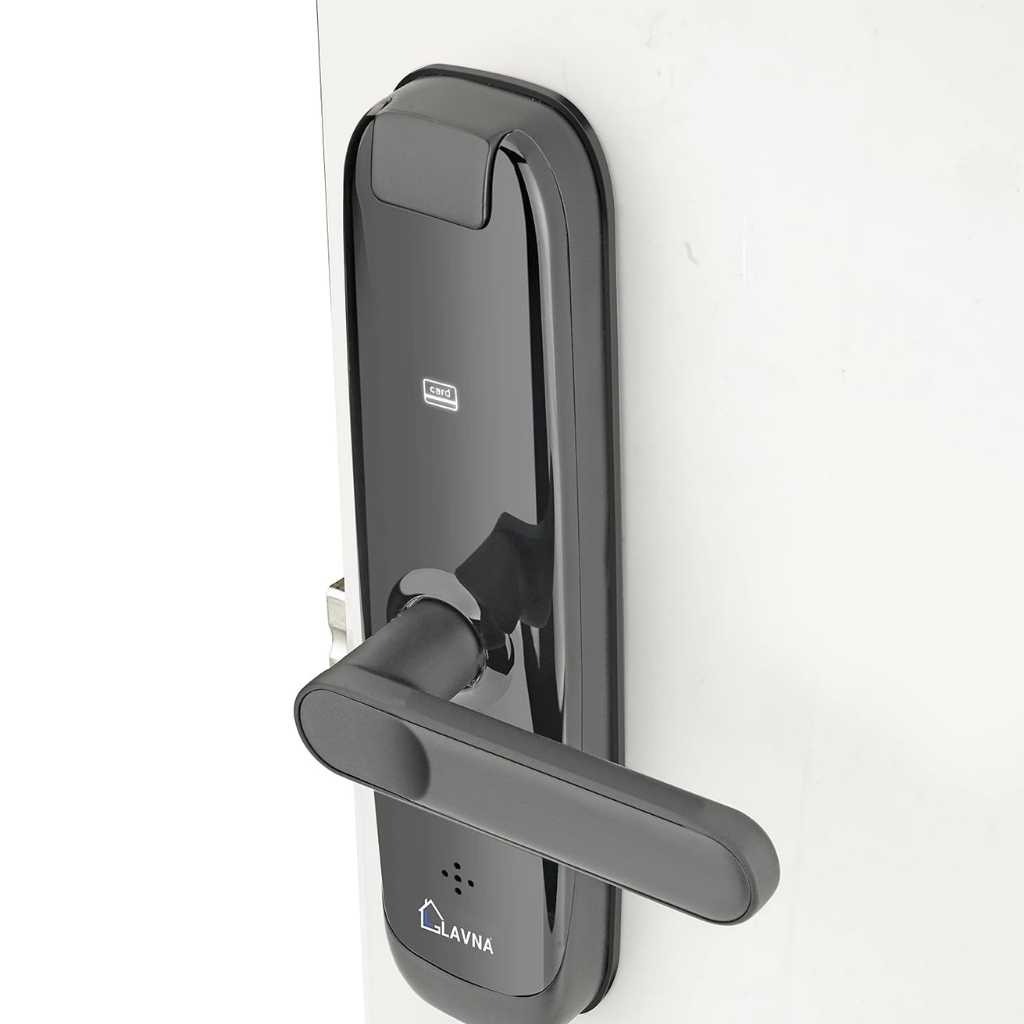 LAVNA LH400 Hotel Door Lock with RFID Card & Manual Key Access