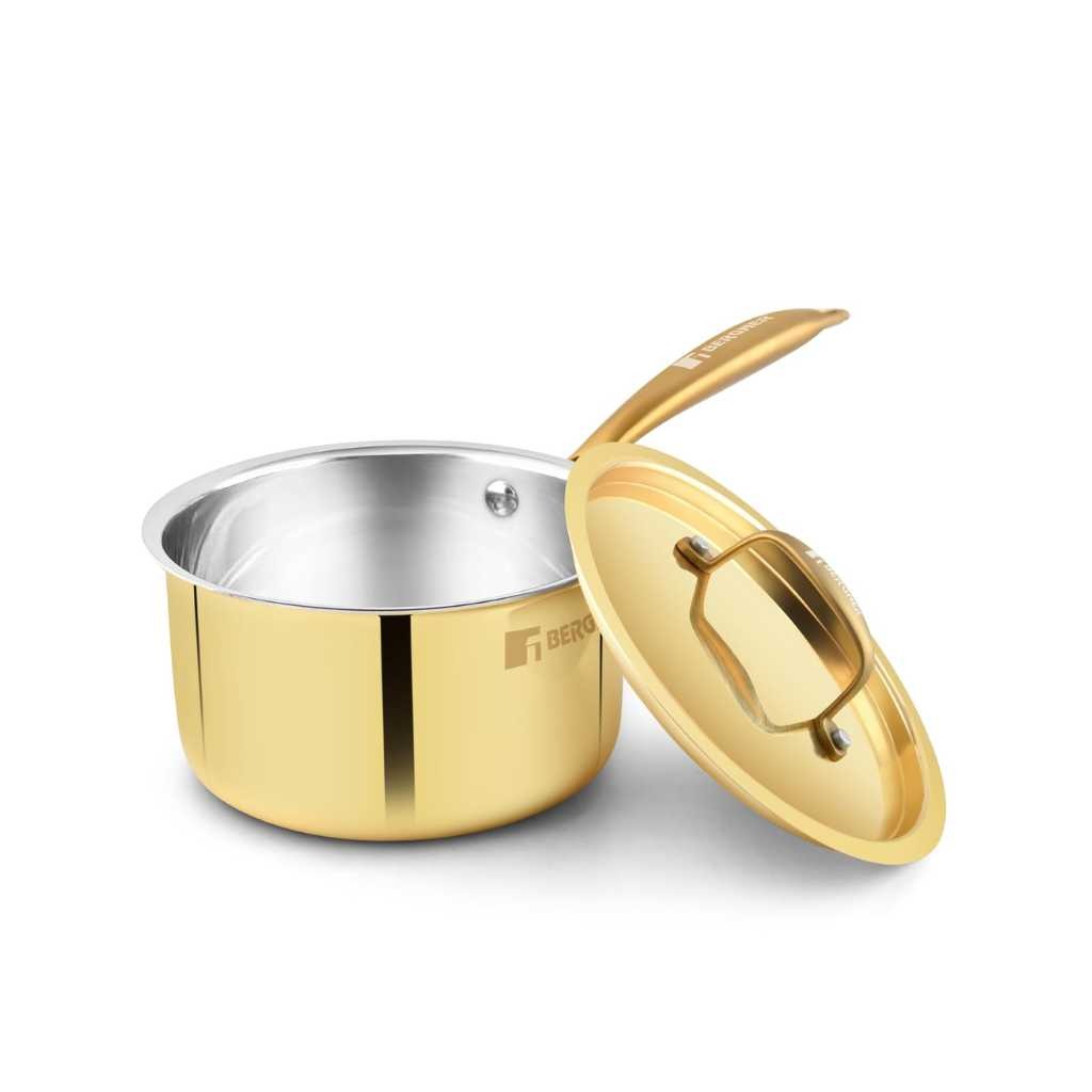 Bergner Peetlam Brass Saucepan 16 cm with Lid
