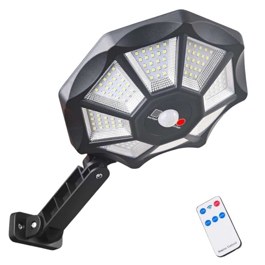 SHOPOGENIX Solar Powered Street Light Outdoor – Round Solar Light