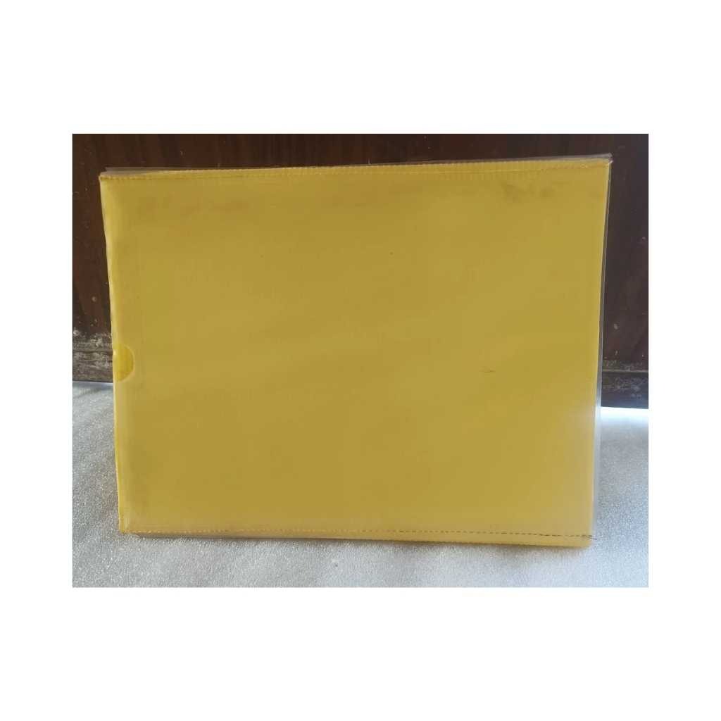 Yellow PVC A4 Tent Card, 8 × 6 Inch