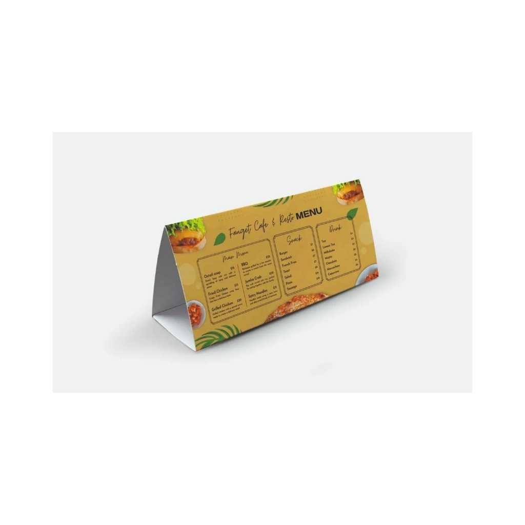 Brown Paper Printed Tent Card