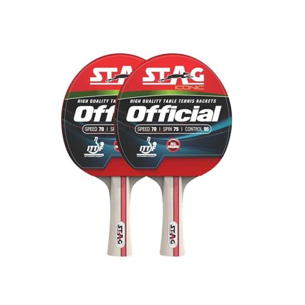 Stag Iconic Official Table Tennis Racket (Pack of 2)
