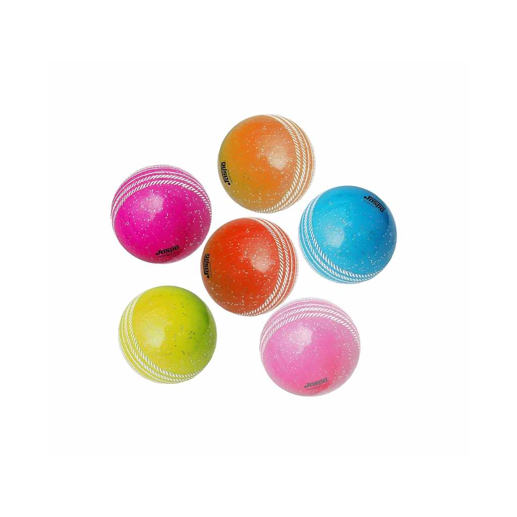 Jaspo T-20 PVC Soft Cricket Balls Pack of 6 (Rainbow)