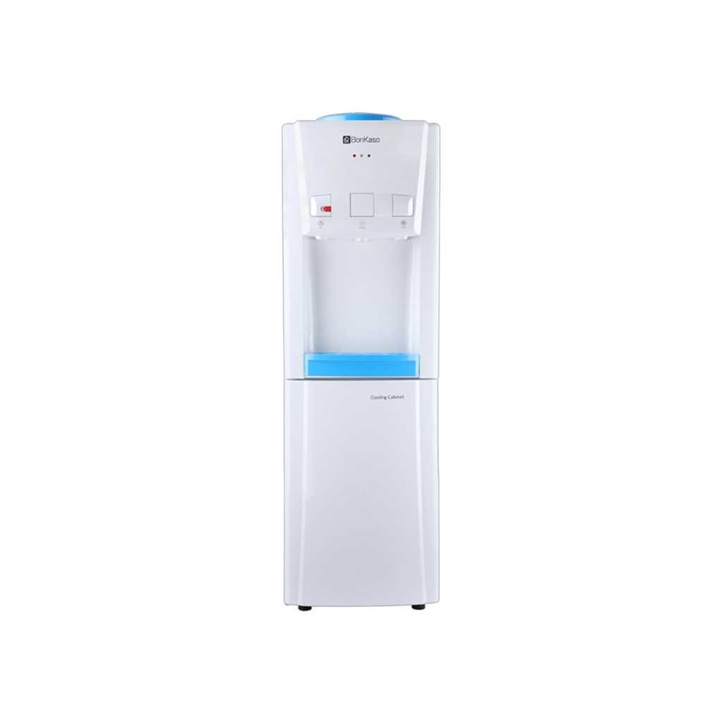 BonKaso Blueprint Hot & Cold Water Dispenser 21C Top Loading with Refrigerator (White/Blue, 20L)