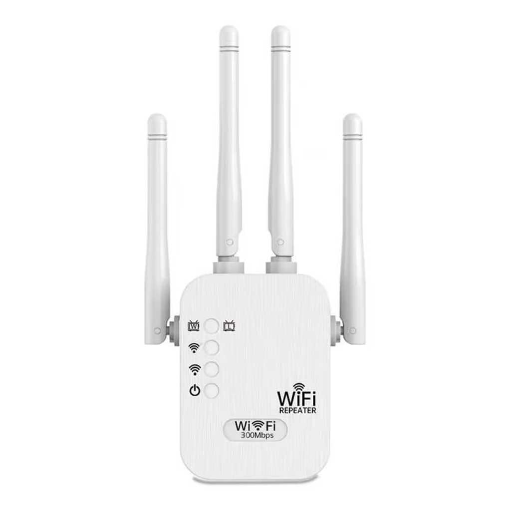 GIANAC Wireless WiFi Range Extender with 4 Antennas (White)